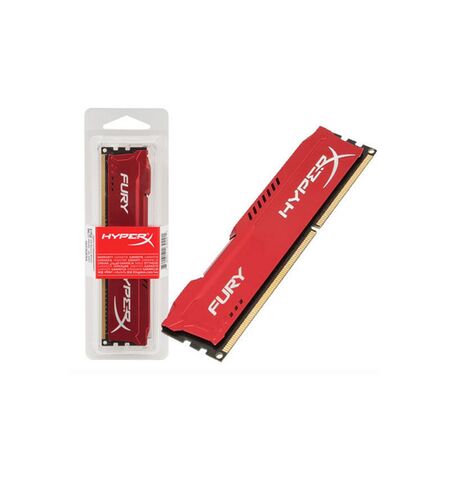 Оперативная память Kingston HyperX Fury Red 4GB DDR3-1600 PC3-12800 (HX316C10FR/4), 3-е