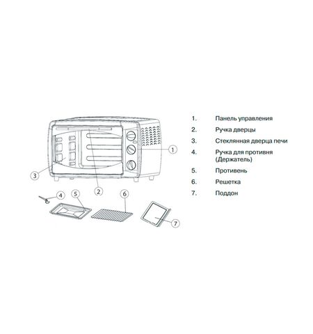 Мини-печь (ростер) MYSTERY MOT-3323, 2-е