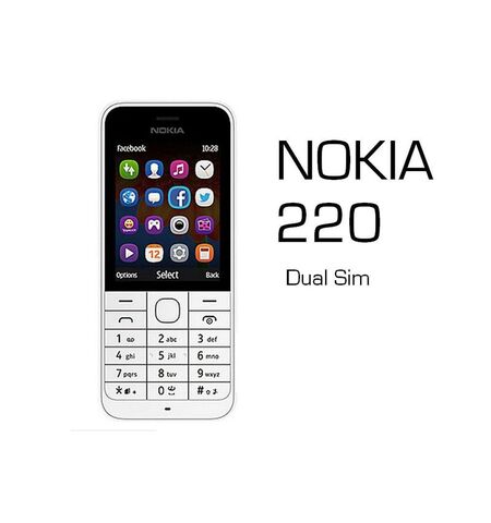 Кнопочный телефон Nokia 220 Dual Sim (RM-969) White, 7-е