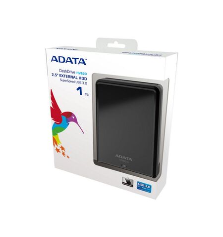 Внешний жесткий диск ADATA DashDrive HV620 1TB (AHV620-1TU3-CBK), 3-е