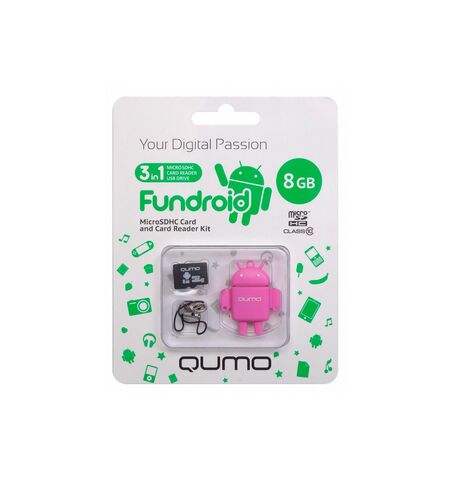 Карта памяти QUMO microSDHC 8GB Class 10 (QM8GCR-MSD10-FD-PNK), 2-е фото товара в интерент-магазине freenet.by Карта памяти QUMO microSDHC 8GB Class 10 (QM8GCR-MSD10-FD-PNK), 2-е