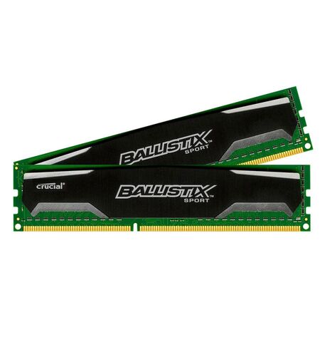 Оперативная память Crucial Ballistix Sport 2x8GB DDR3 PC3-12800 (BLS2CP8G3D1609DS1S00CEU), 2-е