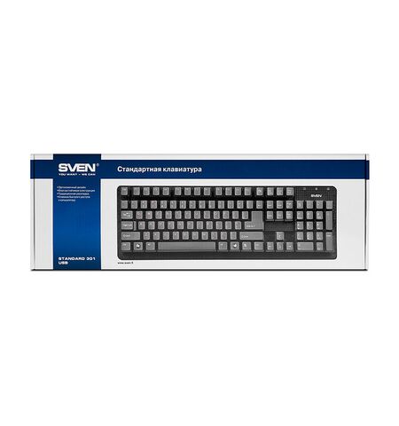 Клавиатура SVEN Standard 301 PS/2 Black, 2-е фото товара в интерент-магазине freenet.by Клавиатура SVEN Standard 301 PS/2 Black, 2-е