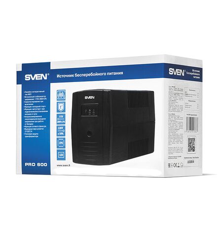 Источник бесперебойного питания SVEN Pro 600, 4-е