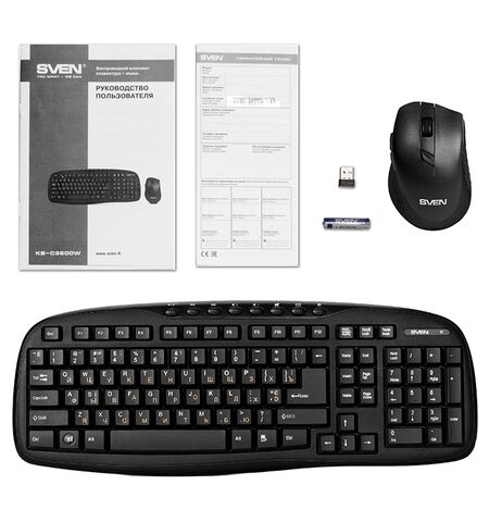 Комплект клавиатура + мышь SVEN KB-C3600W, 9-е