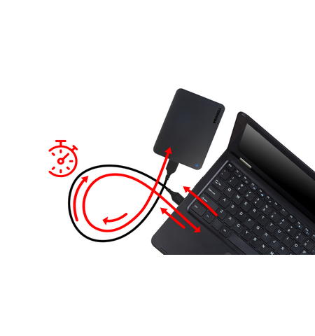 Внешний жесткий диск TOSHIBA Canvio Basics 1TB (HDTB410EK3AA), 2-е
