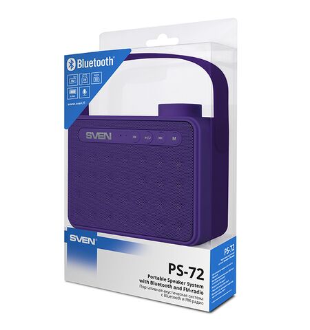 Портативная колонка SVEN PS-72 Purple, 5-е