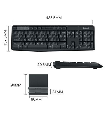 Беспроводной комплект клавиатура + подставка Logitech K375s Multi-Device (920-008184), 7-е