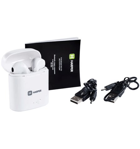 Bluetooth гарнитура HARPER HB-508 White, 3-е