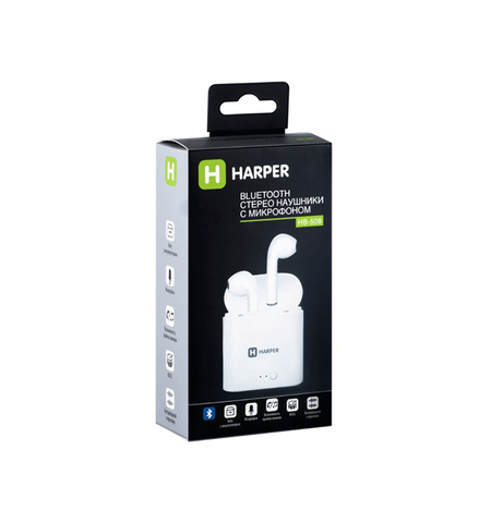 Bluetooth гарнитура HARPER HB-508 White, 2-е