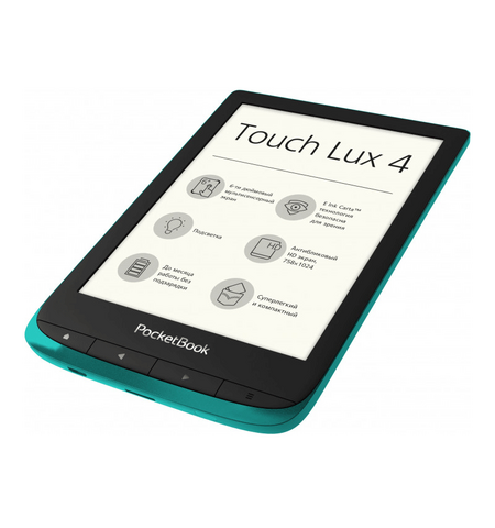 Электронная книга PocketBook Touch Lux 4 (PB627-C-CIS) Emerald, 3-е