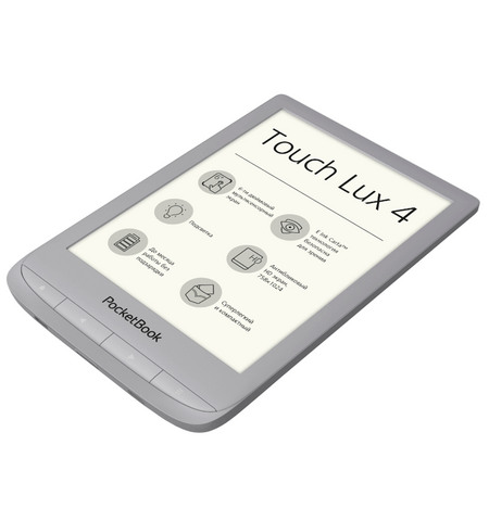 Электронная книга PocketBook Touch Lux 4 (PB627-S-CIS) MatteSilver, 4-е