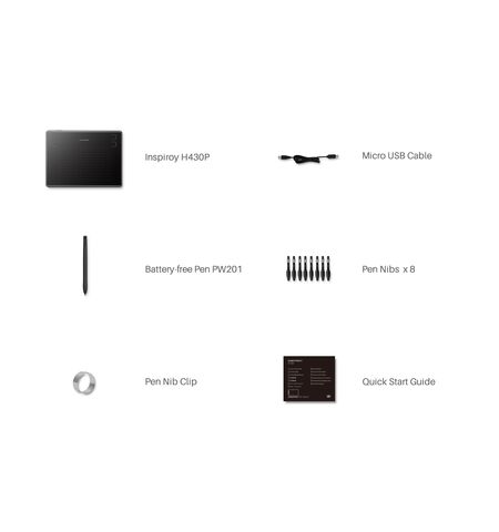 Графический планшет HUION INSPIROY H430P, 10-е
