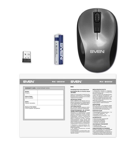 Мышь SVEN RX-255W Grey, 7-е
