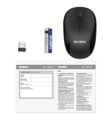 Мышь SVEN RX-255W Black, 7-е