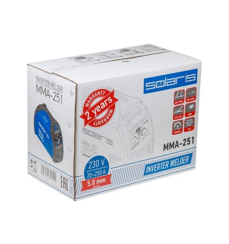 Сварочный инвертор Solaris MMA-251, 5-е