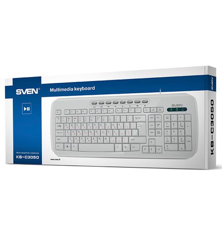 Клавиатура SVEN KB-C3050 White, 4-е