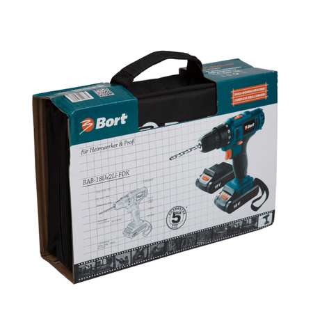 Дрель-шуруповерт Bort BAB-18Ux2Li-FDK, 6-е