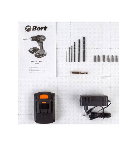 Дрель-шуруповерт Bort BAB-18X-BLK, 7-е