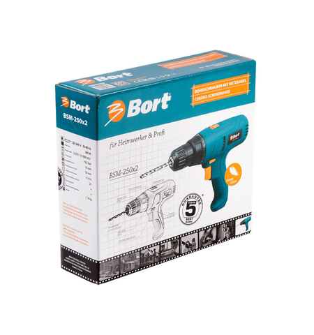 Дрель-шуруповерт Bort BSM-250x2, 4-е фото товара в интерент-магазине freenet.by Дрель-шуруповерт Bort BSM-250x2, 4-е
