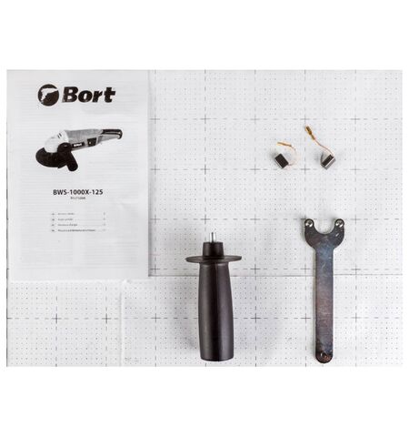 Угловая шлифмашина Bort BWS-1000X-125, 7-е