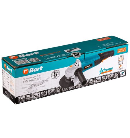 Угловая шлифмашина Bort BWS-1000X-125, 8-е