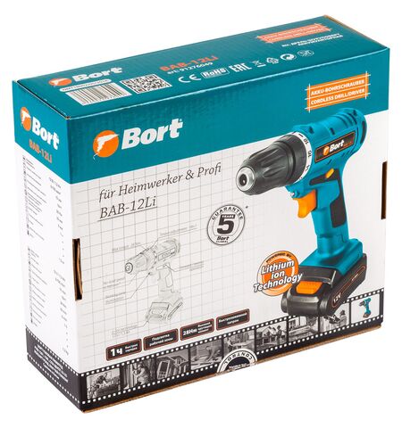 Дрель-шуруповерт Bort BAB-12Li, 6-е