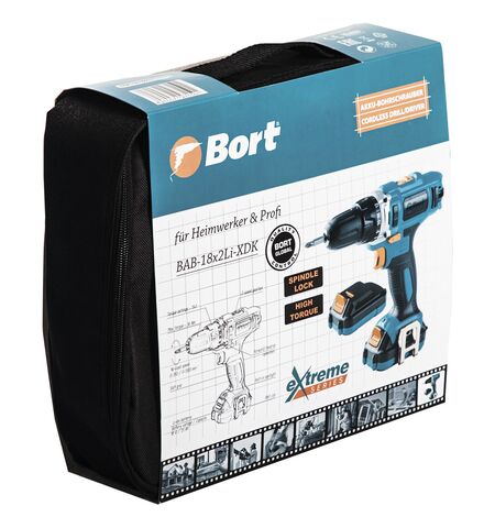 Дрель-шуруповерт Bort BAB-18x2Li-XDK, 8-е