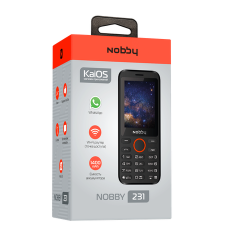 Кнопочный телефон Nobby 231 Blue Black, 8-е