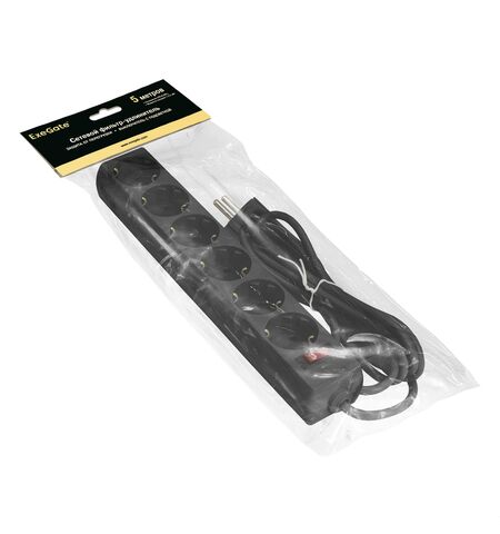 Сетевой фильтр ExeGate SP-6-5B (6 розеток, 5 м), 2-е