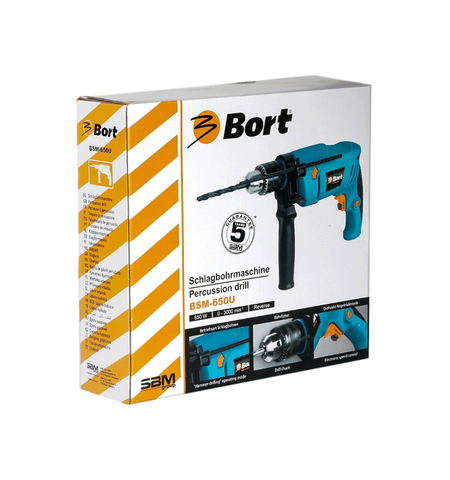 Ударная дрель Bort BSM-650U, 4-е