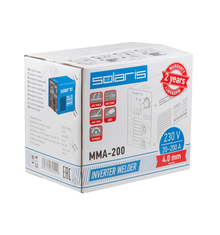 Сварочный инвертор Solaris MMA-200, 5-е