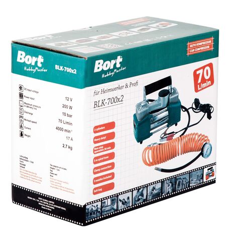 Автомобильный компрессор Bort BLK-700x2, 13-е
