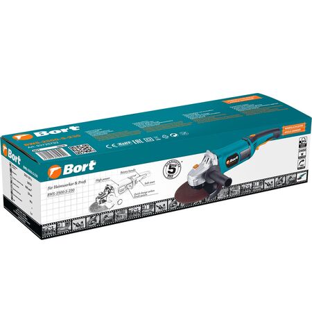 Угловая шлифмашина (болгарка) Bort BWS-2500-S-230, 7-е