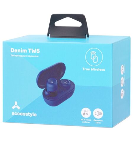 Bluetooth-стереогарнитура accesstyle Denim TWS Blue, 4-е
