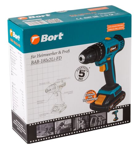 Дрель-шуруповерт Bort BAB-18Ix2Li-FD, 10-е
