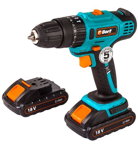 Дрель-шуруповерт Bort BAB-18Ix2Li-FD, 6-е