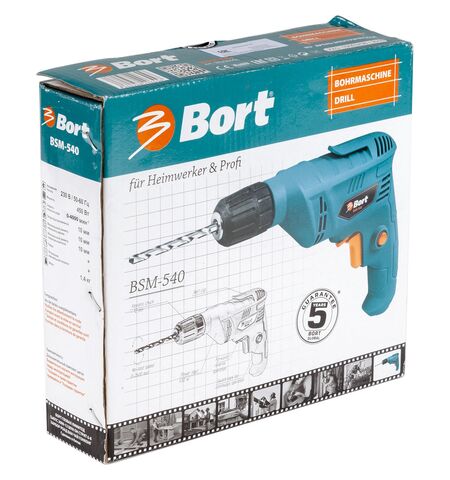 Безударная дрель Bort BSM-540, 3-е