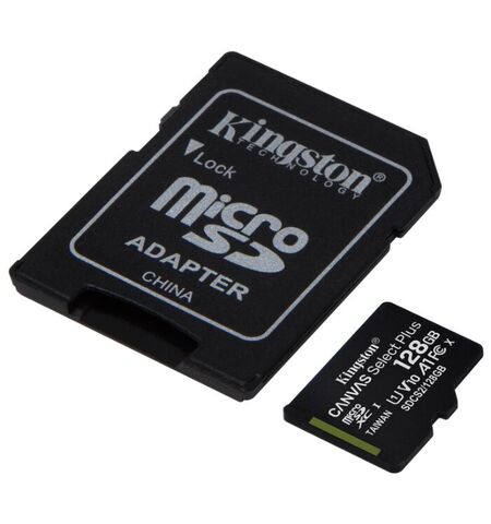 Карта памяти Kingston Canvas Select Plus microSDXC 128GB Class10 UHS-I U1 V10 A1 with SD Adapter (SDCS2/128GB), 2-е