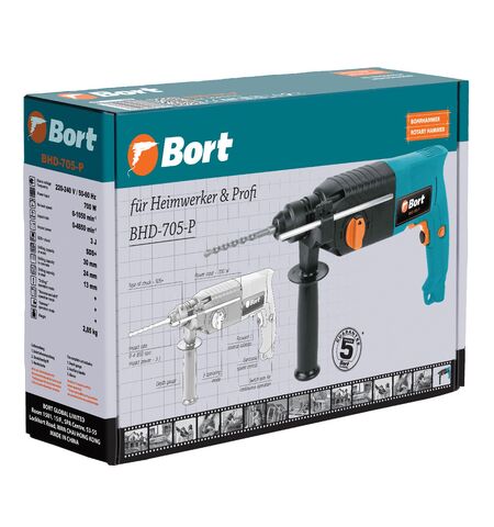 Перфоратор Bort BHD-705-P, 7-е
