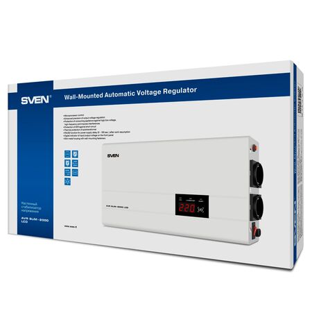 Стабилизатор напряжения SVEN AVR SLIM-2000 LCD, 4-е