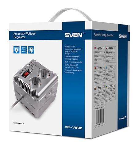 Стабилизатор напряжения SVEN VR-V600, 6-е
