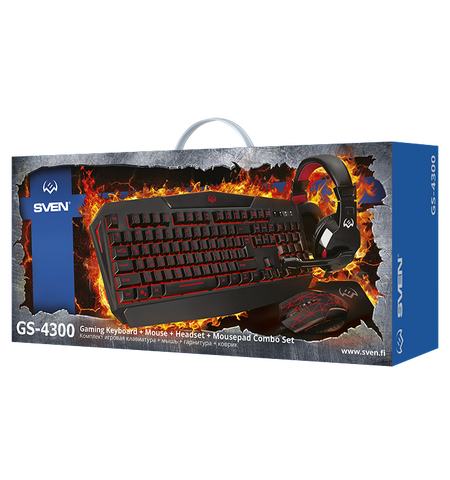 Клавиатура + мышь с ковриком + наушники SVEN GS-4300, 8-е