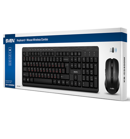 Беспроводная клавиатура + мышь SVEN KB-C3400W, 16-е
