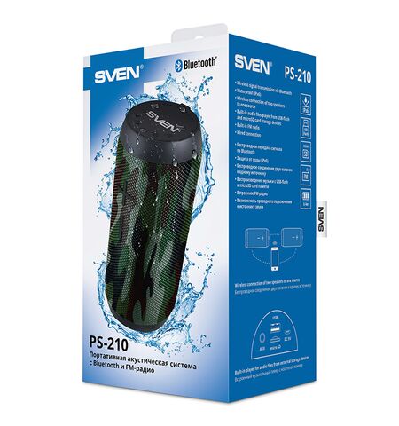 Портативная колонка SVEN PS-210 Camouflage, 2-е