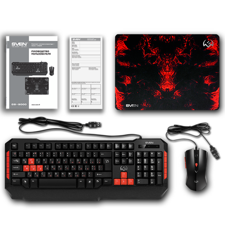 Клавиатура + мышь с ковриком SVEN GS-9000, 15-е