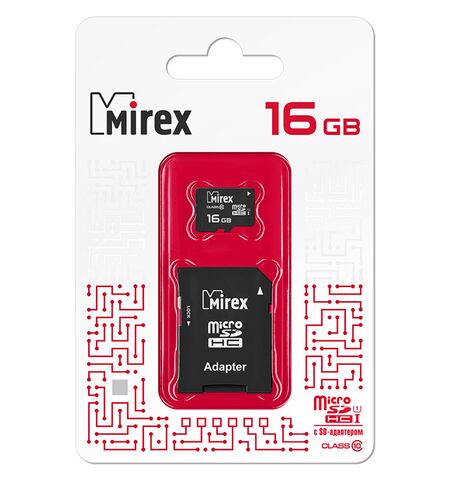 Карта памяти Mirex microSDHC 16GB Class 10 UHS-I U1 + SD Adapter (13613-ADSUHS16), 2-е