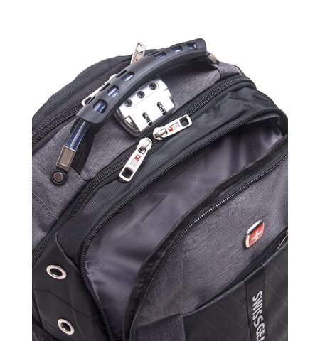 Рюкзак No Brand 7027 SWISSGEAR Black Grey, 7-е