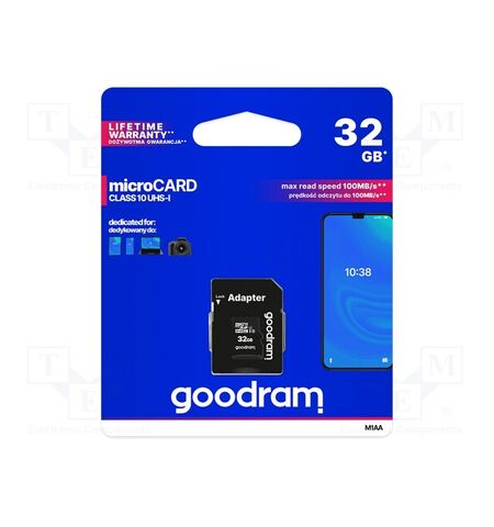 Карта памяти GOODRAM M1AA microSDHC 32GB Class10 UHS-I + SD Adapter (M1AA-0320R12), 2-е