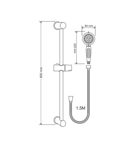 Душевой гарнитур Liveno PAROS (ZP-PAROS), 4-е